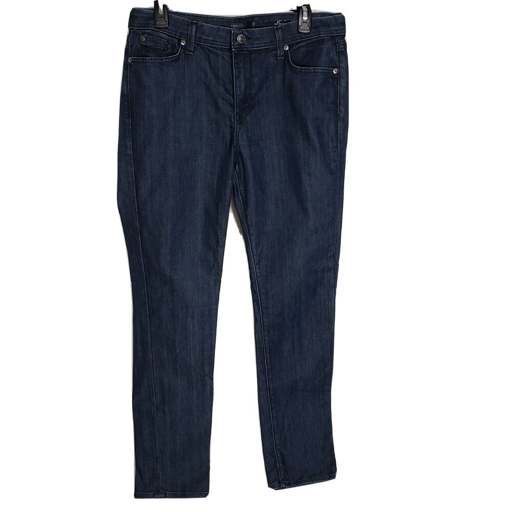 Fidelity Womens Jeans Size 33 Blue Stevie Mid Rise Skinny Phantom Wash